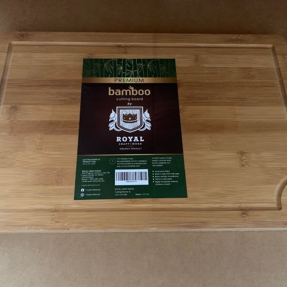 Extra Large Organic Bamboo Cutting Board | Kitchen Chopping Board (XL 18 x 12") - Picture 13 of 16